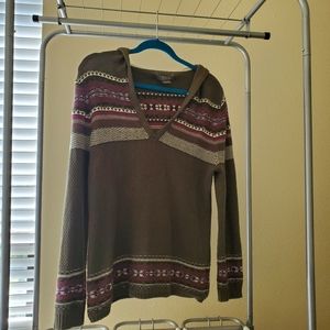Hippie cottagecore knit hoodie